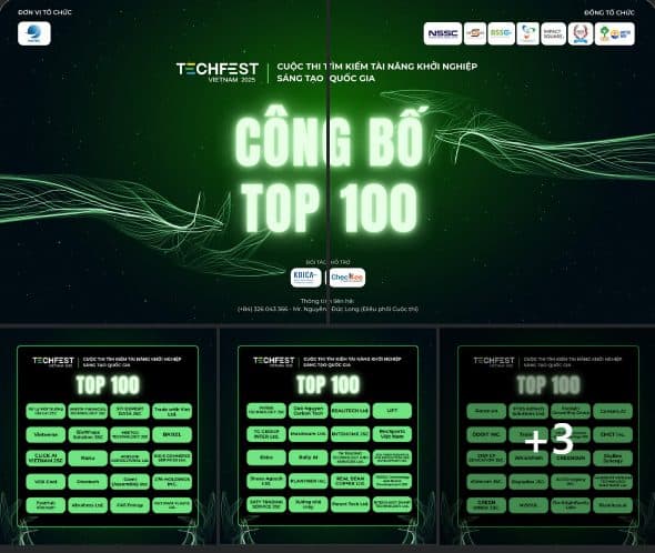 Top 100 startup xuất sắc · Techfest Vietnam 2025